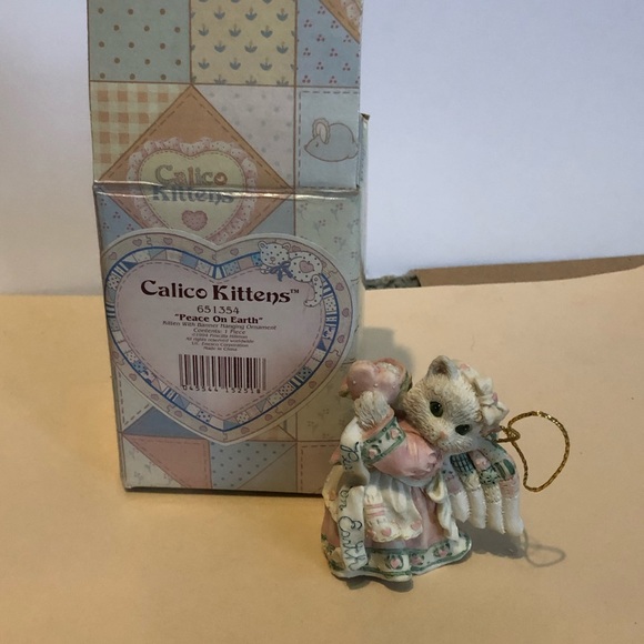 Rare vintage calico kittens Christmas ornament - Picture 3 of 13